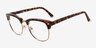 Tate Tortoise Gold PlasticEyeglass Frames from EyeBuyDirect, Angle View