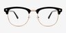 Tate Black Gold PlastiqueMontures de lunettes de vue d'EyeBuyDirect, Vue de Face