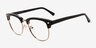Tate Black Gold PlastiqueMontures de lunettes de vue d'EyeBuyDirect, Vue d'Angle