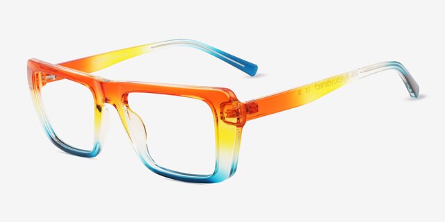 Big Love Rainbow PlasticEyeglass Frames from EyeBuyDirect, Angle View