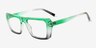 Big Love Green Black PlastiqueMontures de lunettes de vue d'EyeBuyDirect, Vue d'Angle