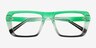 Big Love Green Black PlastiqueMontures de lunettes de vue d'EyeBuyDirect, Vue Rapprochée