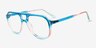 Make Change Blue Pink PlasticEyeglass Frames from EyeBuyDirect, Angle View