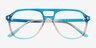 Make Change Blue Pink PlasticEyeglass Frames from EyeBuyDirect, Closed View