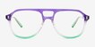 Make Change Purple Green PlasticEyeglass Frames from EyeBuyDirect, Front View