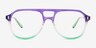 Make Change Purple Green PlastiqueMontures de lunettes de vue d'EyeBuyDirect, Vue de Face