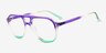 Make Change Purple Green PlastiqueMontures de lunettes de vue d'EyeBuyDirect, Vue d'Angle