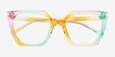 Stand Proud Rainbow Orange PlasticEyeglass Frames from EyeBuyDirect, Closed View