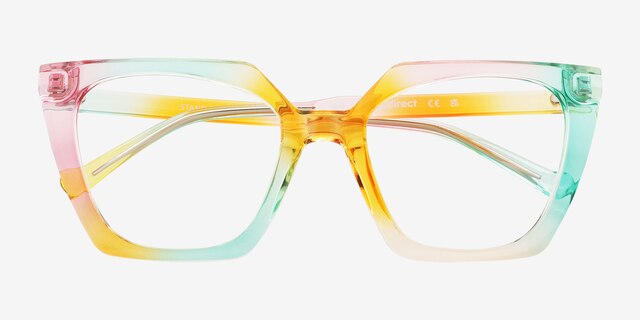 Stand Proud Rainbow Orange PlastiqueMontures de lunettes de vue d'EyeBuyDirect, Vue Rapprochée