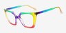Stand Proud Rainbow Purple PlastiqueMontures de lunettes de vue d'EyeBuyDirect, Vue d'Angle