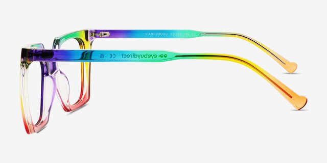 Stand Proud Rainbow Purple PlastiqueMontures de lunettes de vue d'EyeBuyDirect, Vue de Côté