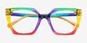 Stand Proud Rainbow Purple PlastiqueMontures de lunettes de vue d'EyeBuyDirect, Vue Rapprochée