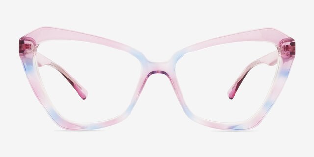 Rise Up Purple Blue PlastiqueMontures de lunettes de vue d'EyeBuyDirect, Vue de Face