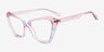 Rise Up Purple Blue PlastiqueMontures de lunettes de vue d'EyeBuyDirect, Vue d'Angle