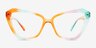 Rise Up Rainbow Orange PlasticEyeglass Frames from EyeBuyDirect, Front View