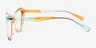 Rise Up Rainbow Orange PlasticEyeglass Frames from EyeBuyDirect, Side View