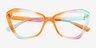 Rise Up Rainbow Orange PlasticEyeglass Frames from EyeBuyDirect, Closed View