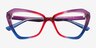 Rise Up Rainbow Purple PlasticEyeglass Frames from EyeBuyDirect, Closed View