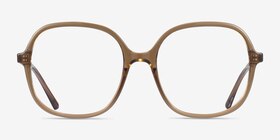 Winefred Brun Plastique Montures de lunettes de vue d'EyeBuyDirect, Vue de Face