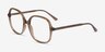 Winefred Brown PlasticEyeglass Frames from EyeBuyDirect, Angle View