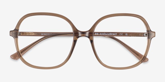 Winefred Brown PlasticEyeglass Frames from EyeBuyDirect, Closed View