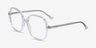 Winefred Transparent PlastiqueMontures de lunettes de vue d'EyeBuyDirect, Vue d'Angle