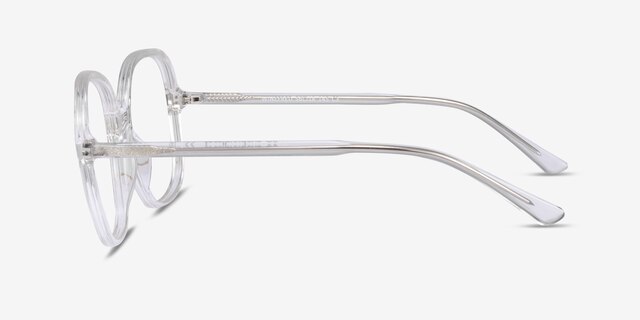 Winefred Transparent PlastiqueMontures de lunettes de vue d'EyeBuyDirect, Vue de Côté