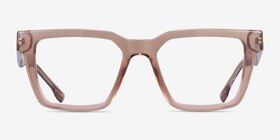 Barclay Brun Plastique Montures de lunettes de vue d'EyeBuyDirect, Vue de Face