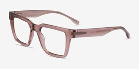 Barclay Brun Plastique Montures de lunettes de vue d'EyeBuyDirect, Vue d'Angle