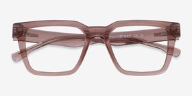 Barclay Brun Plastique Montures de lunettes de vue d'EyeBuyDirect, Vue Rapprochée