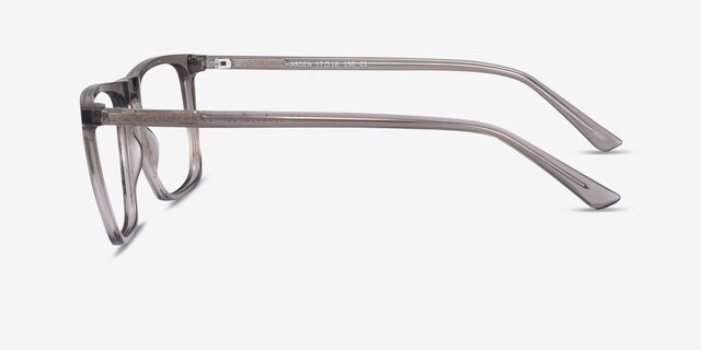 Harden Gray PlasticEyeglass Frames from EyeBuyDirect, Side View