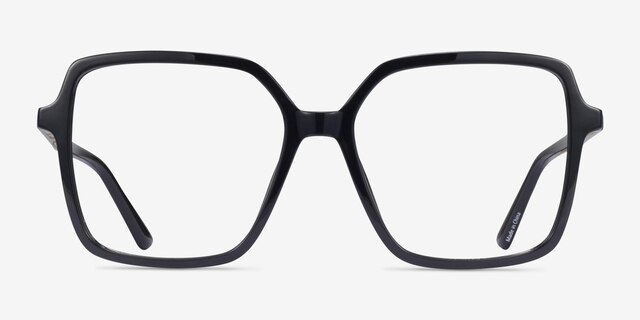 Vardy Noir PlastiqueMontures de lunettes de vue d'EyeBuyDirect, Vue de Face