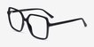 Vardy Black PlasticEyeglass Frames from EyeBuyDirect, Angle View