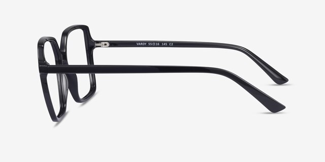 Vardy Noir PlastiqueMontures de lunettes de vue d'EyeBuyDirect, Vue de Côté