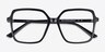 Vardy Noir PlastiqueMontures de lunettes de vue d'EyeBuyDirect, Vue Rapprochée