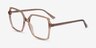 Vardy Brown PlasticEyeglass Frames from EyeBuyDirect, Angle View