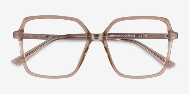 Vardy Brown PlasticEyeglass Frames from EyeBuyDirect, Closed View