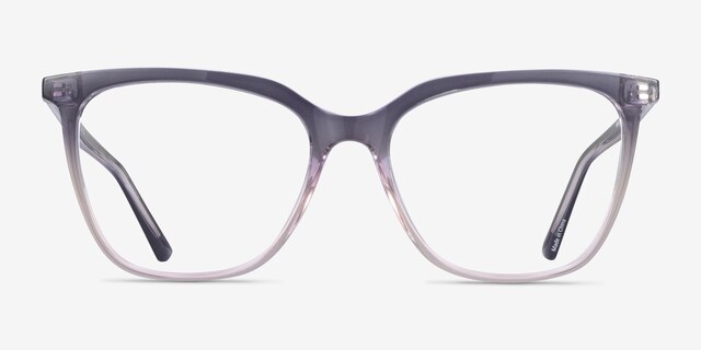 Farina Purple Clear PlasticEyeglass Frames from EyeBuyDirect, Front View