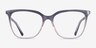 Farina Purple Clear PlasticEyeglass Frames from EyeBuyDirect, Front View
