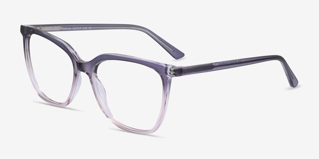 Farina Purple Clear PlasticEyeglass Frames from EyeBuyDirect, Angle View