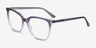 Farina Purple Clear PlasticEyeglass Frames from EyeBuyDirect, Angle View