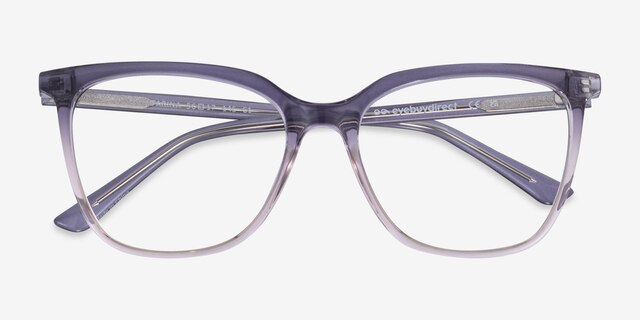 Farina Purple Clear PlasticEyeglass Frames from EyeBuyDirect, Closed View