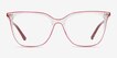 Farina Red Clear PlasticEyeglass Frames from EyeBuyDirect, Front View