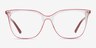 Farina Red Clear PlasticEyeglass Frames from EyeBuyDirect, Front View