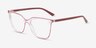Farina Red Clear PlasticEyeglass Frames from EyeBuyDirect, Angle View
