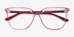 Farina Red Clear PlasticEyeglass Frames from EyeBuyDirect, Closed View