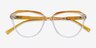 Graeme Clear Yellow PlastiqueMontures de lunettes de vue d'EyeBuyDirect, Vue Rapprochée