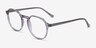 Schaye Gris PlastiqueMontures de lunettes de vue d'EyeBuyDirect, Vue d'Angle