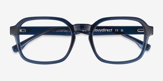 Hardie Bleu marine PlastiqueMontures de lunettes de vue d'EyeBuyDirect, Vue Rapprochée