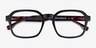Hardie Noir PlastiqueMontures de lunettes de vue d'EyeBuyDirect, Vue Rapprochée